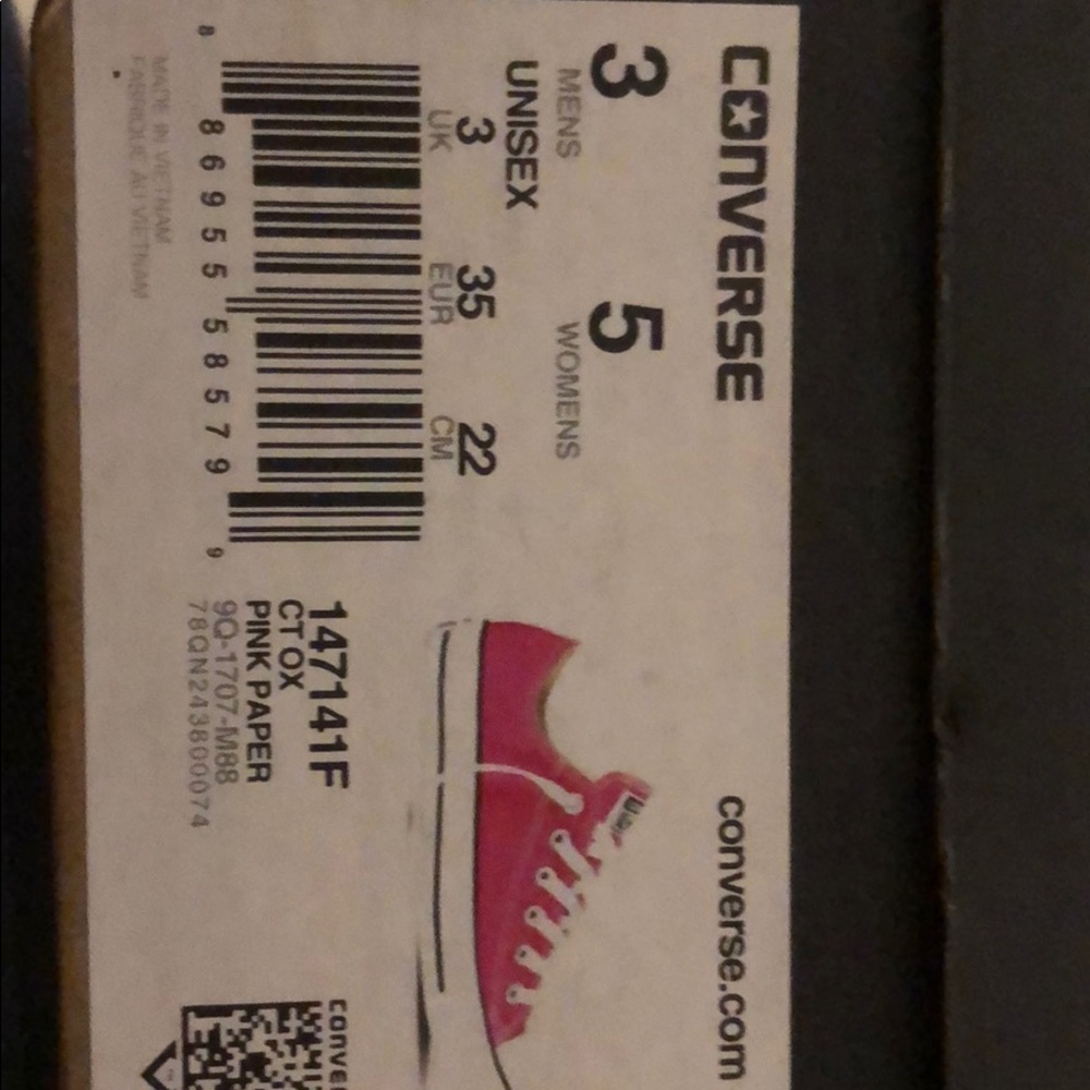 Pink Converse  sent in original box